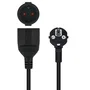 Nanocable Cable de Alimentación Alargador Schuko Negro 2 m